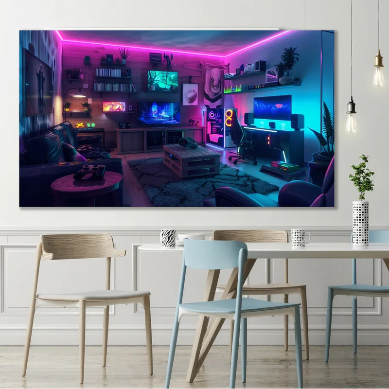 تابلو شاسی مدل اتاق گیمینگ Gaming Room کد 0064
