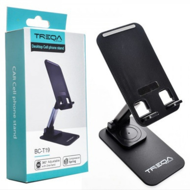 پایه نگهدارنده رومیزی گوشی موبایل و تبلت تِرِکا مدل  Almetall 360° spring BC-t19