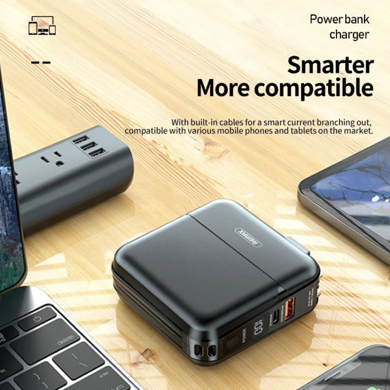 پاوربانک ریمکس مدل Infinity All in one - AC charger-RPP-20 ظرفیت 15000 میلی آمپرساعت