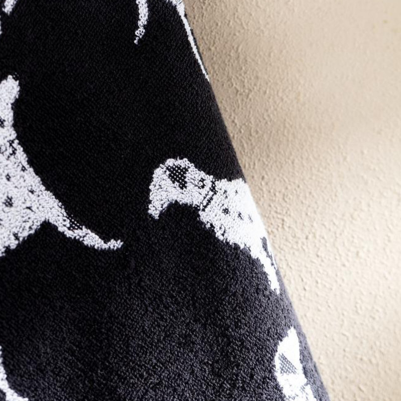 حوله دست و صورت مادام کوکو طرح Dalmatien سایز 50x85 سانتی متر