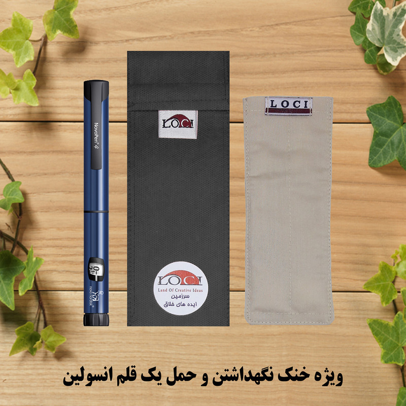 کیف خنک نگهدارنده انسولین لوک آی مدل 1 قلم کد 01 مجموعه 2 عددی