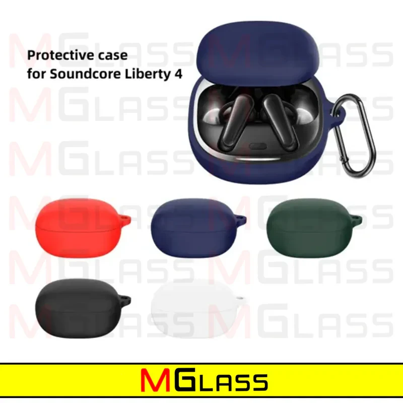 کاور ام‌گلس مدل Silicon-MG مناسب برای کیس هدفون بی سیم انکر Soundcore Liberty 4
