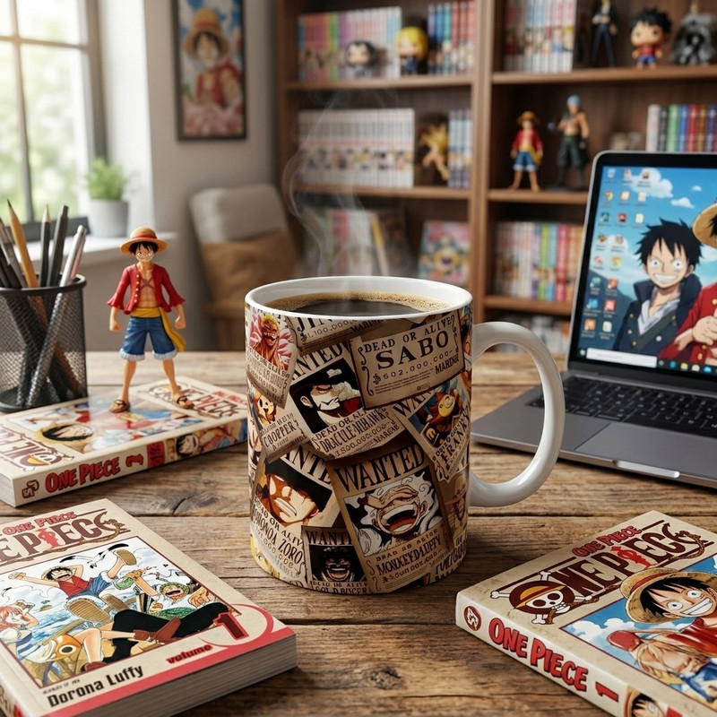 ماگ طرح انیمه وان پیس one piece کد 121