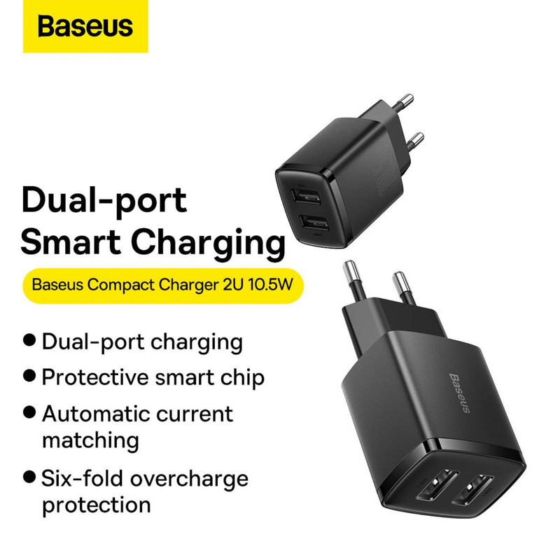 شارژر دیواری باسئوس مدل Compact Charger