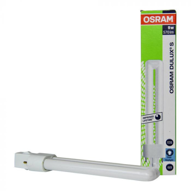 لامپ چراغ مطالعه 9 وات اسرام مدل DULUX S 9W865 پایه G23