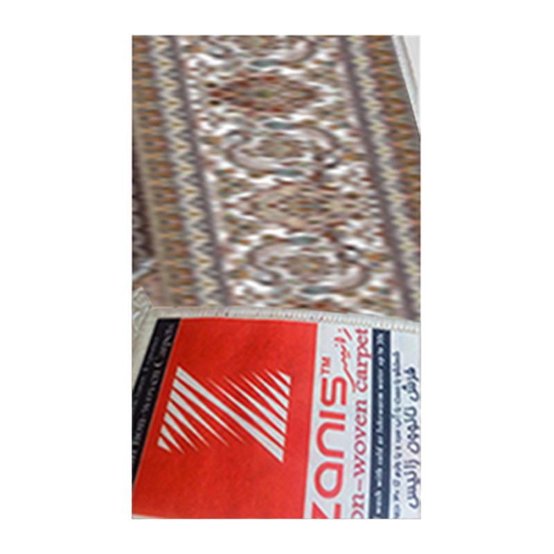 فرش ماشینی زانیس مدل سنتی طرح ماهی زمینه قهوه ای