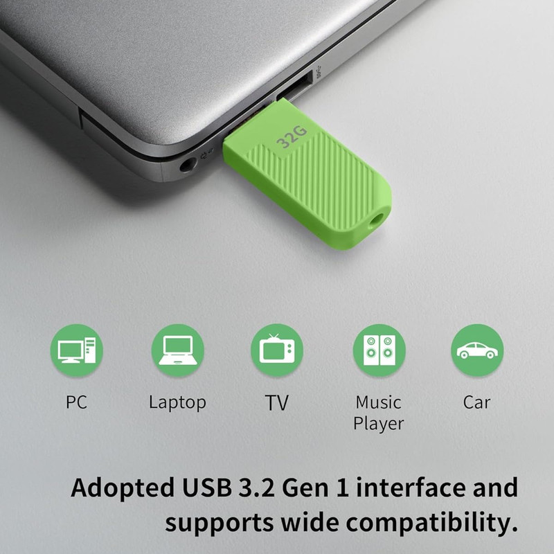 فلش مموری ایسر مدل UP300 ظرفیت 32 گیگابایت، رابط USB 3.2 Gen1، سرعت خواندن 120 مگابایت بر ثانیه، بدنه سبک و مقاوم، سازگار با ویندوز، مک و لینوکس، مناسب انتقال سریع و ذخیره‌سازی داده‌های حجیم