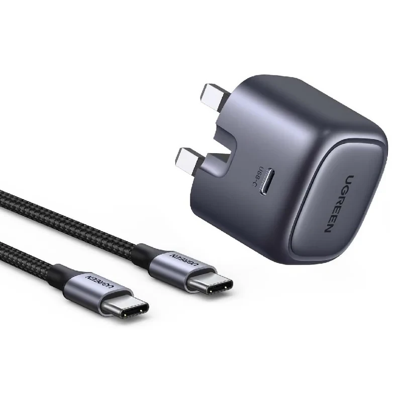 شارژر دیواری 30 وات یوگرین مدل CD305-25114 به همراه کابل تبدیل USB-C