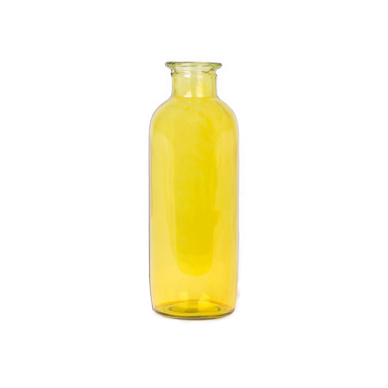 گلدان شیشه‌ای مدل مهناز کد 01، ابعاد 6×6×18 سانتی‌متر، وزن 250 گرم، قطر گلوگاه 2.5 سانتی‌متر، قطر بیرونی 4 سانتی‌متر، قطر کف 6 سانتی‌متر