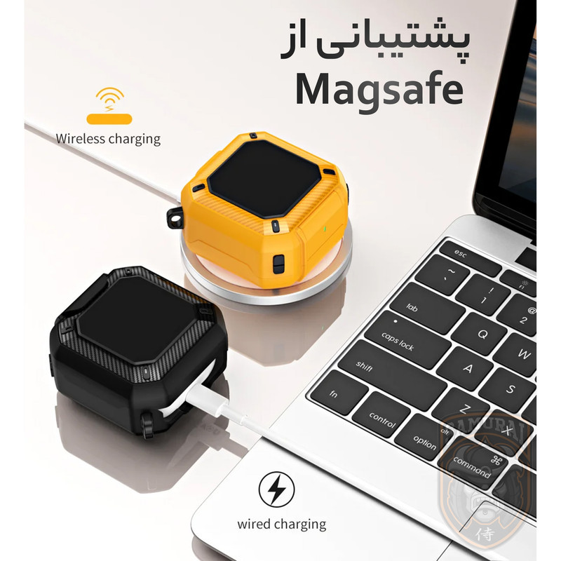 کاور سامورایی مدل Quad-49 مناسب برای کیس هدفون سامسونگ Galaxy Buds 4 Pro  Galaxy Buds 4