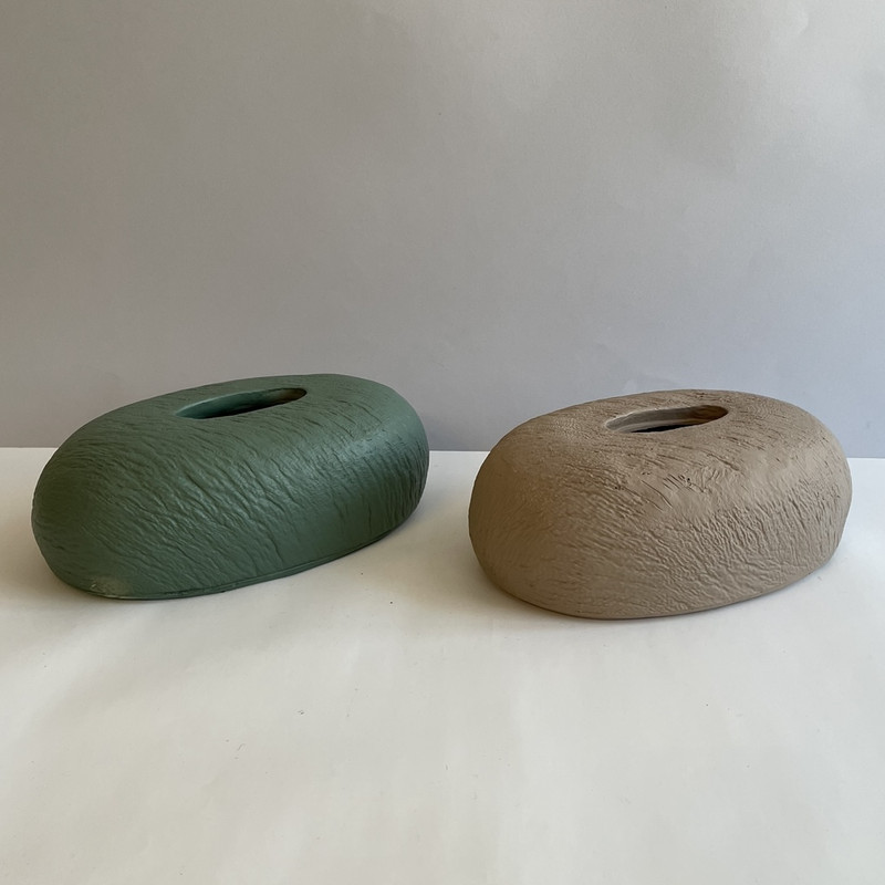 جای دستمال کاغذی مدل ساده خط دار کد titi