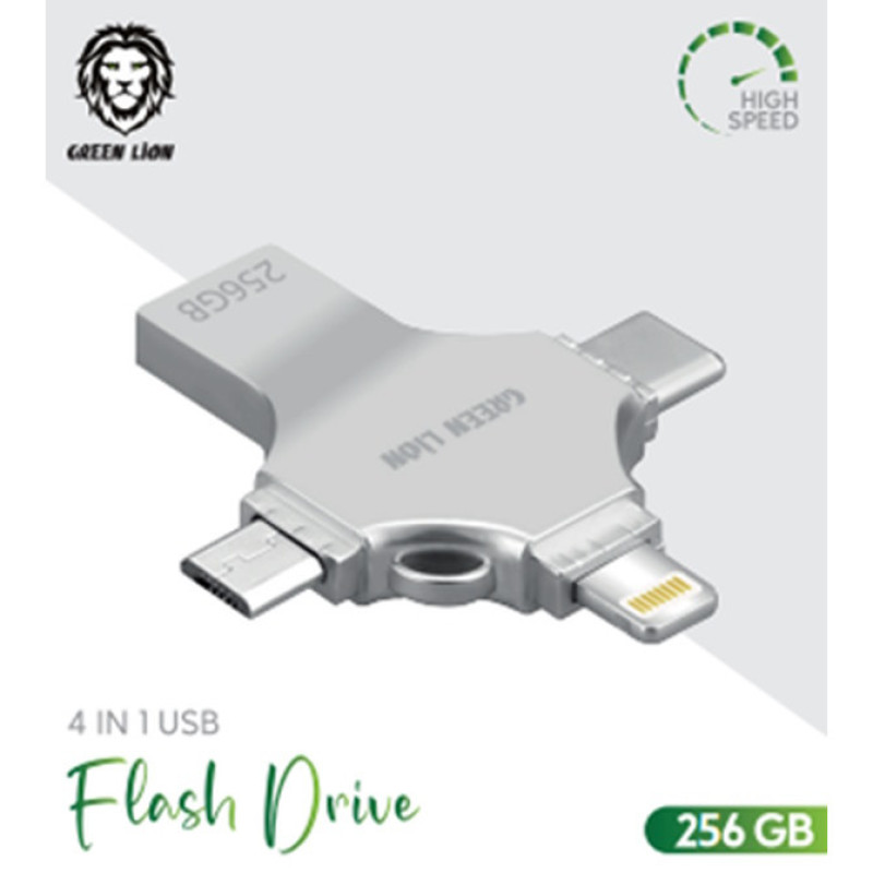فلش مموری گرین لاین مدل GN4IN1USB128 ظرفیت 128 گیگابایت