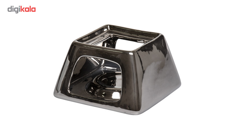 ست فوندوخوری مدل A852S با بدنه چینی و صفحه گردان، کاسه بزرگ گرم نگهدارنده با ابعاد 12×12×7.5 سانتی‌متر، استند استیل وارمر دار با ابعاد 12×12×7 سانتی‌متر، مناسب سرو شکلات گرم و فینگرفود، همراه با 4 عدد چنگال 17.5 سانتی‌متر