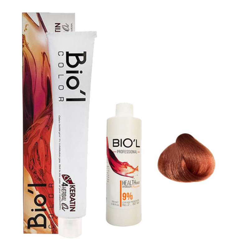 کیت رنگ مو بیول سری SUPER BLONDE شماره 8.41 حجم 100 میلی لیتر رنگ بلوند اخرایی روشن