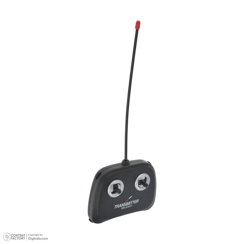 ماشین کنترلی مدل دیوانه با قابلیت حرکت 360 درجه، حرکت روی دو طرف و سطوح مختلف، دارای چراغ و افکت صوتی، بدنه پلاستیکی و 6 چرخ شفاف