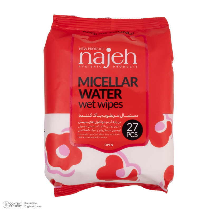 دستمال مرطوب ناژه مدل Micellar Water بسته 27 عددی