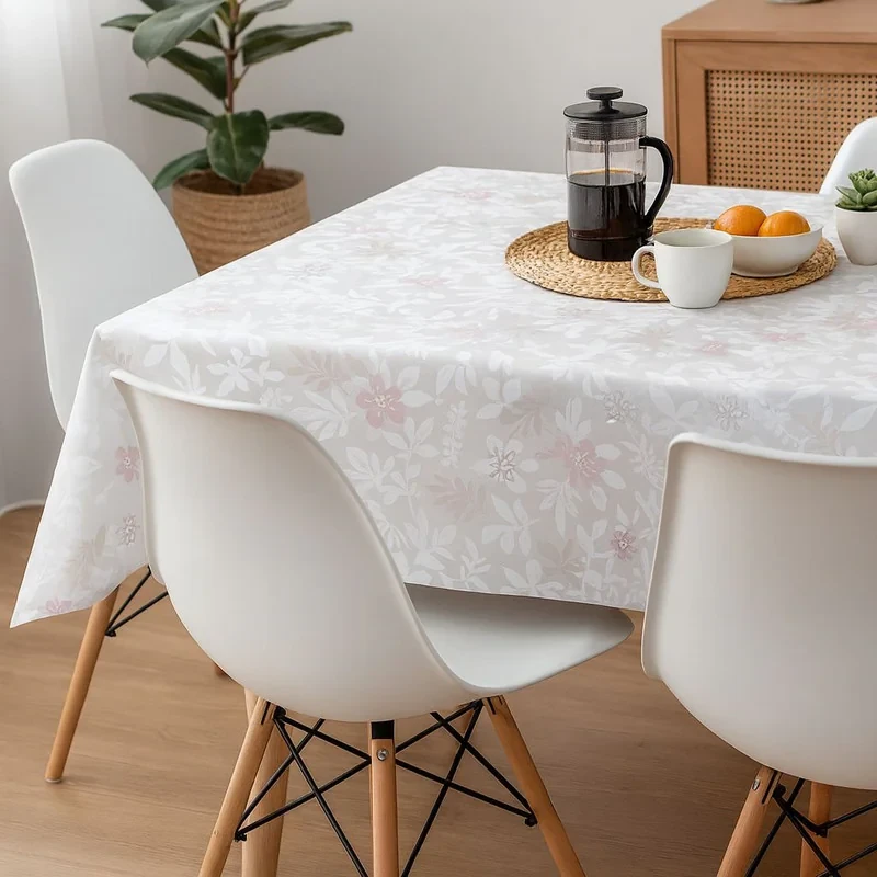 رومیزی مدل مستطیل گل معلق  سایز 135x100 سانتی‌متر