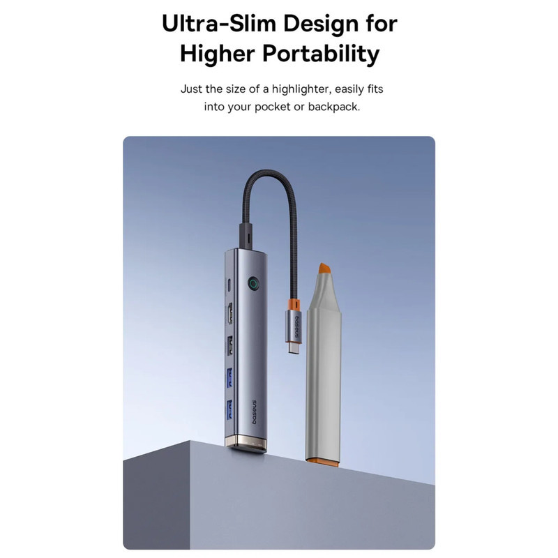 هاب 6 پورت USB-C باسئوس مدل BS-OH164
