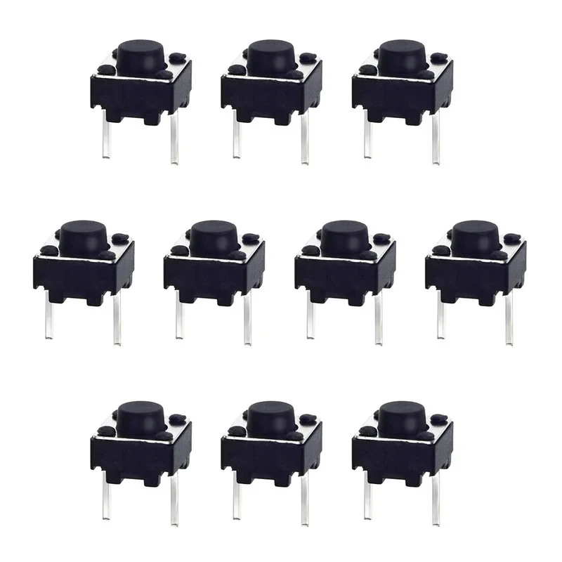 میکرو سوئیچ مدل Vertical-6×6×6-2P بسته 10 عددی
