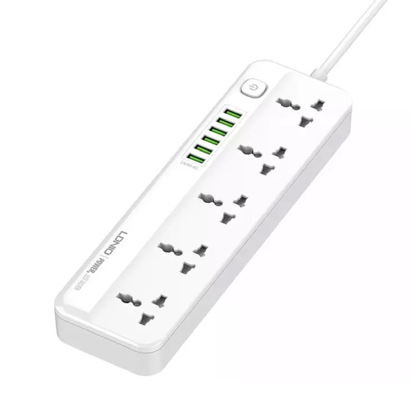 چندراهی برق الدینیو مدل  SC-5614 Multi-way Power Supply And 6 USB Port Charger