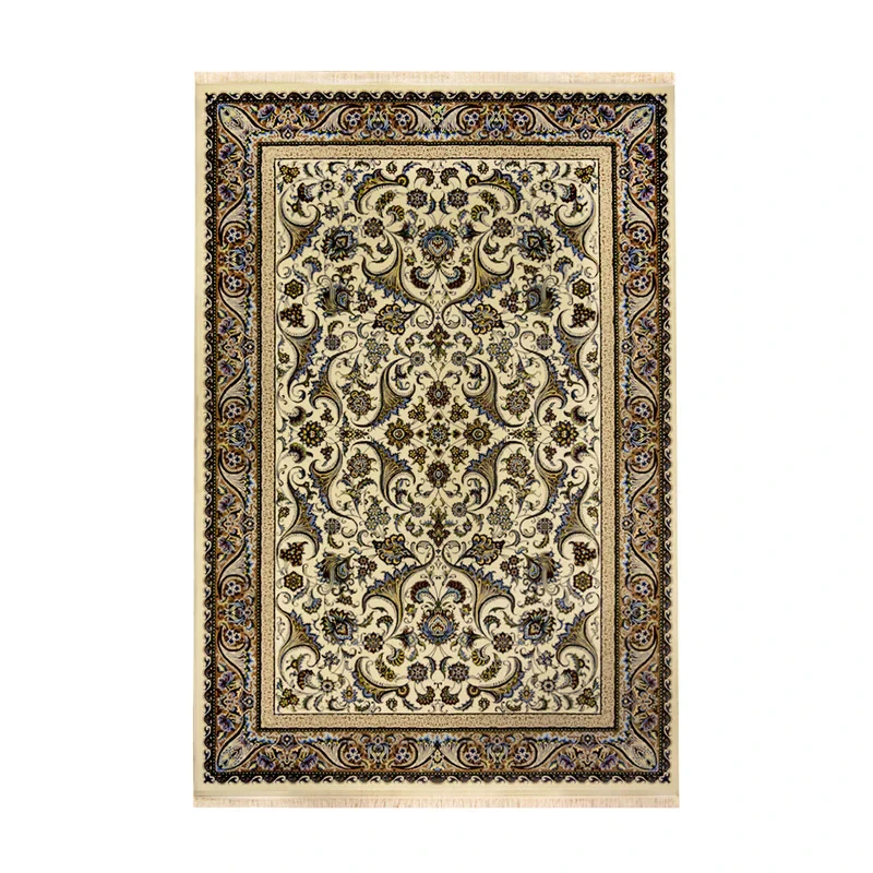 فرش ماشینی فرش سهند کد VF68.5B زمینه کرم