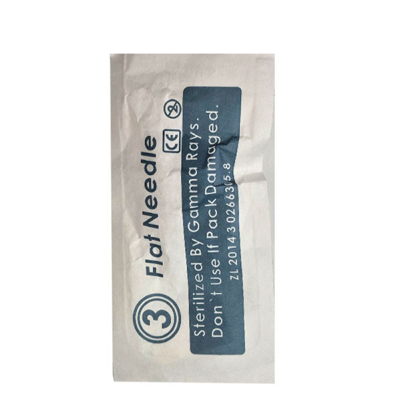 کارتریج میکرونیدلینگ مدل FLAT NEEDLE 3 به همراه تشتک تتو مجموعه 20 عددی