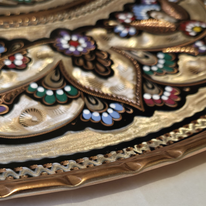 سینی میناکاری مدل لب کنگره ای کد 01871