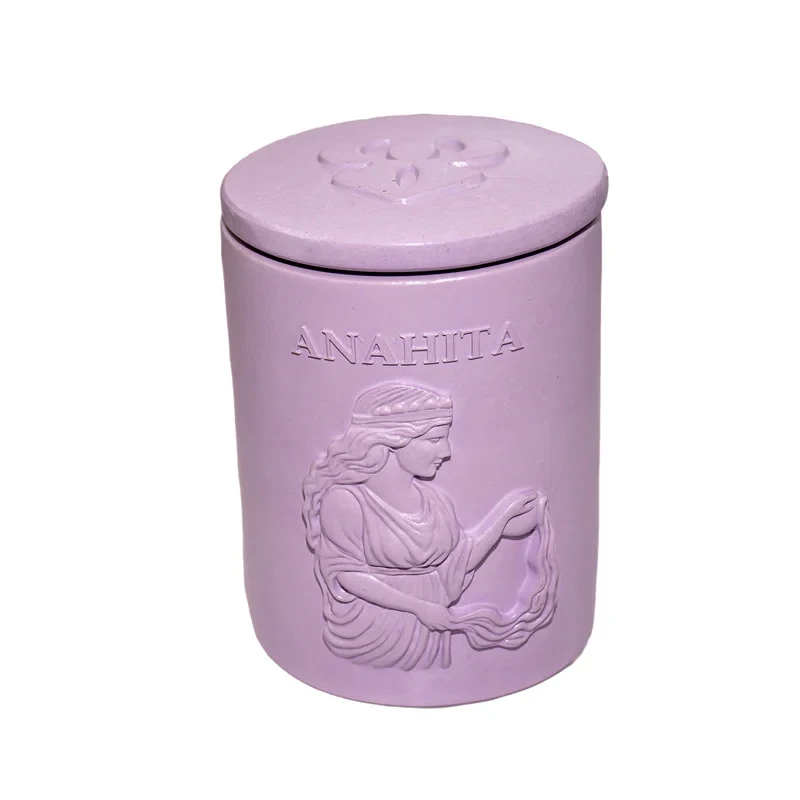 شمع استوانه‌ای معطر مدل آناهیتا با رایحه یاس زمان اتمام 55 ساعت