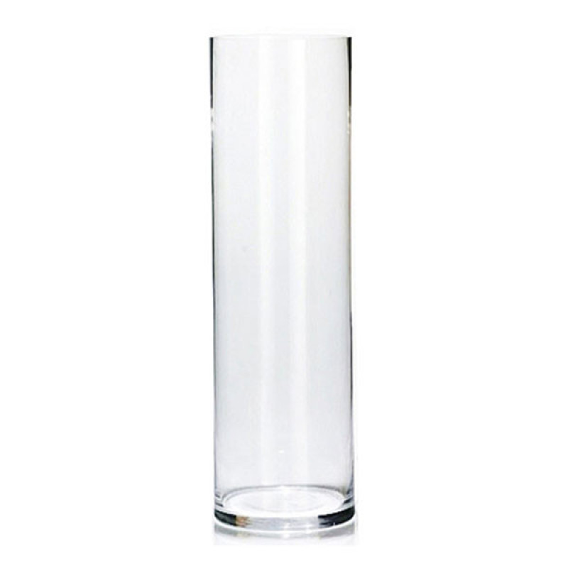 گلدان دکوری شیشه‌ای استوانه‌ای مناسب کاکتوس و گیاهان آپارتمانی ابعاد 8×8×30 سانتی‌متر وزن 300 گرم کد 0830