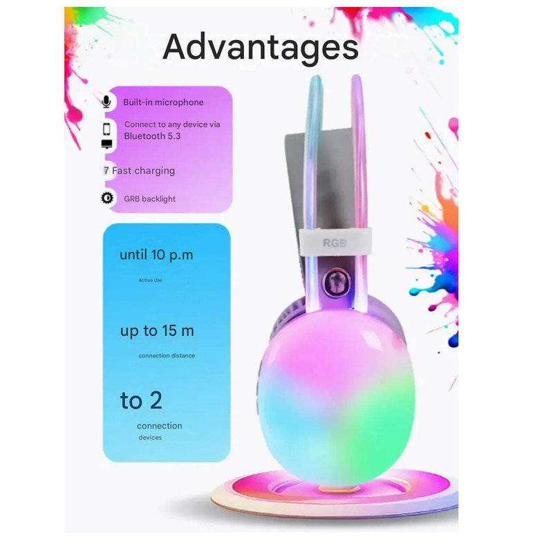 هدست مخصوص بازی بلوتوثی دوپریم مدل Uniguma RGB