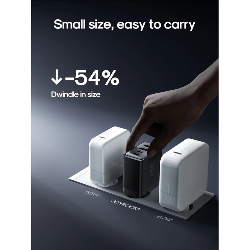 شارژر دیواری 67 وات جوی روم مدل TCG02 EU به همراه کابل USB-C