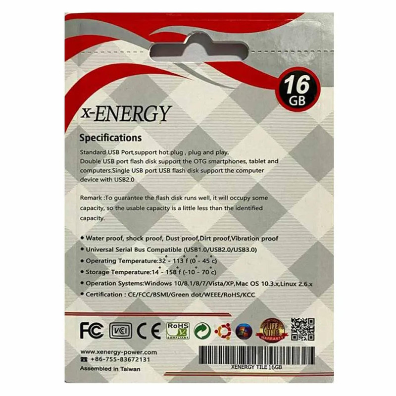 فلش مموری ایکس-انرژی مدل TILE- USB 2.0 ظرفیت 16 گیگابایت
