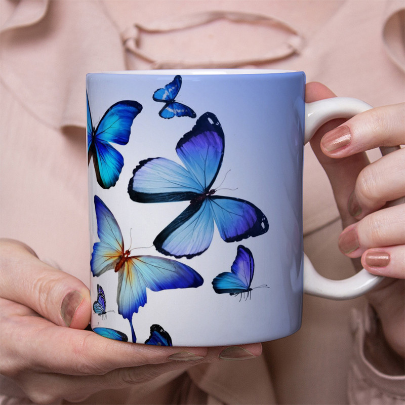 ماگ مدل پروانه طرح butterfly 4