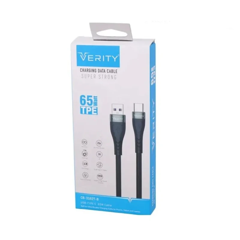 کابل تبدیل USB به USB-C وریتی کد CB-3162T-B طول 1.2متر