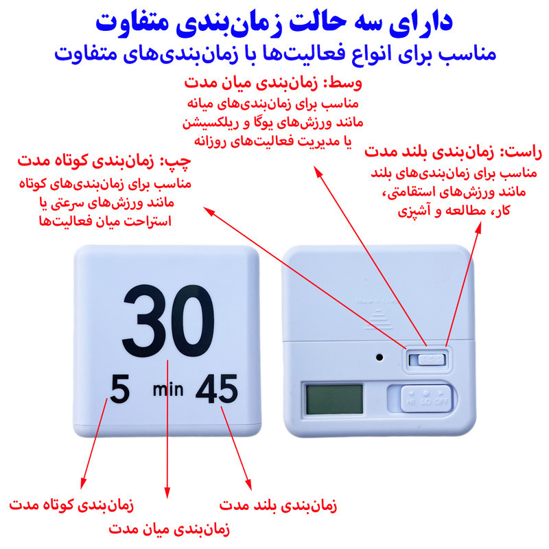 زمان‌ سنج مدل جاذبه‌ای 12 زمانه کد CT01-90