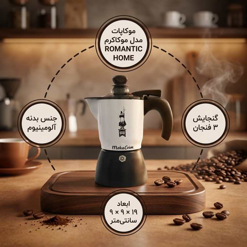 موکاپات  مدل موکاکرم ROMANTIC HOME