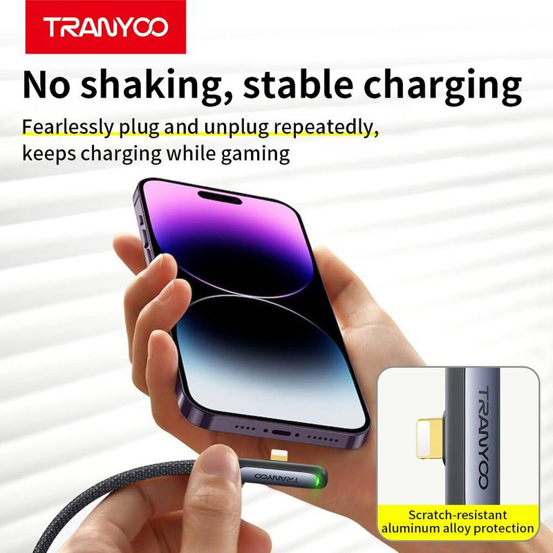 کابل تبدیل USB-C ترانیو مدل CC-3 طول 1.2 متر