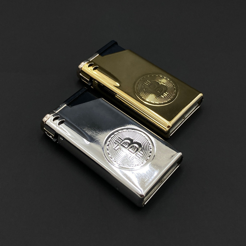 فندک گازی مدل دکمه ای طرح بیتکوین کد DKD-2027