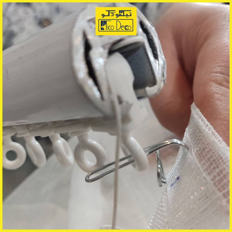 پرده تیکو دکو مدل  مینیمال ست کامل آماده کد ابریشم طرحدار با حریر کلاسیک سایز 280x150 سانتی‌متر مجموعه 10 عددی