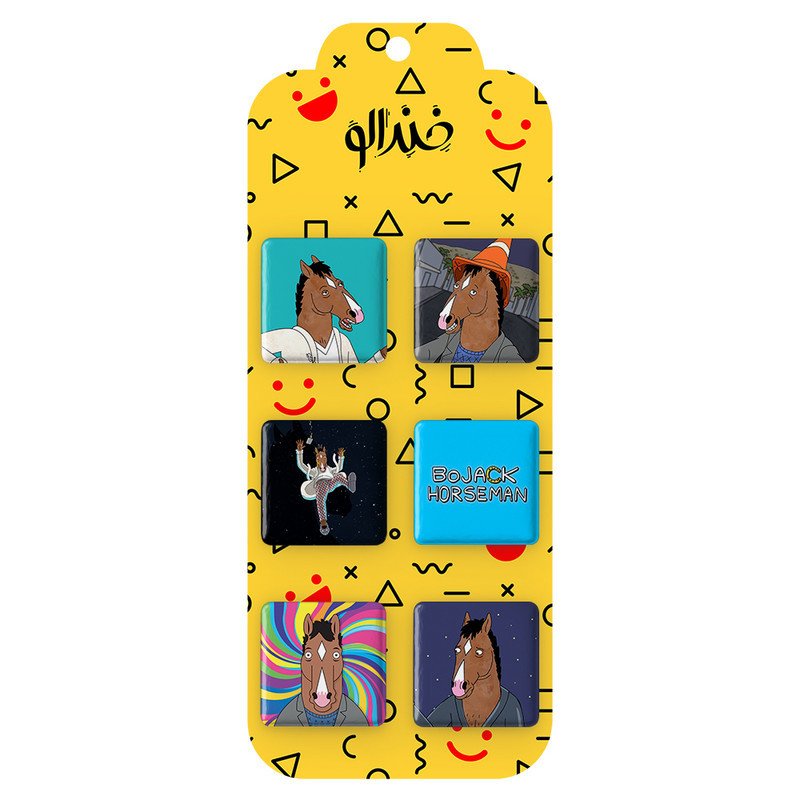 مگنت خندالو مدل Bojack Horseman کد 11B مجموعه 6 عددی