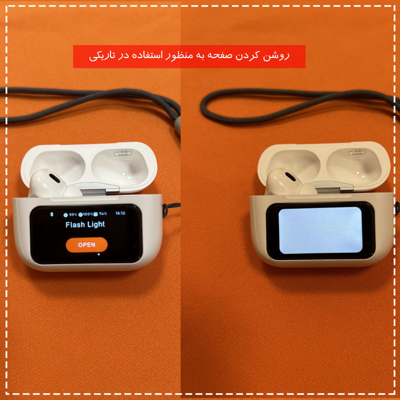 هدفون بلوتوثی مدل PJD Pro2nd V5.4 Light دارای نویز کنسلینگ فعال (ANC)، درگاه شارژ USB Type-C، شارژ بی سیم، پشتیبانی از فرمان لمسی، نمایشگر روی صفحه محفظه شارژ، نشانگر LED