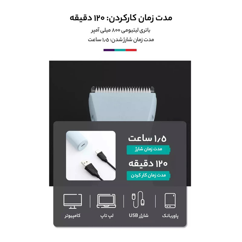 ماشین اصلاح موی حیوانات وی جی ار مدل V-205