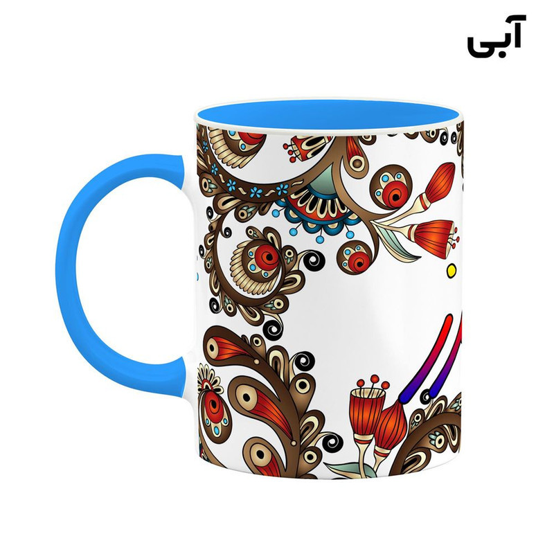 ماگ کاکتی مدل اسم فرامرز طرح سنتی گل و بته کد mgh46330
