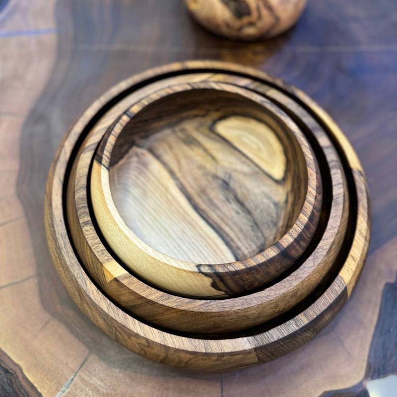 کاسه چوبی مدل 03 مجموعه 3 عددی