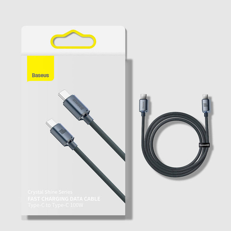 کابل USB-C باسئوس مدل Crystal Shine 100W طول 1.2 متر