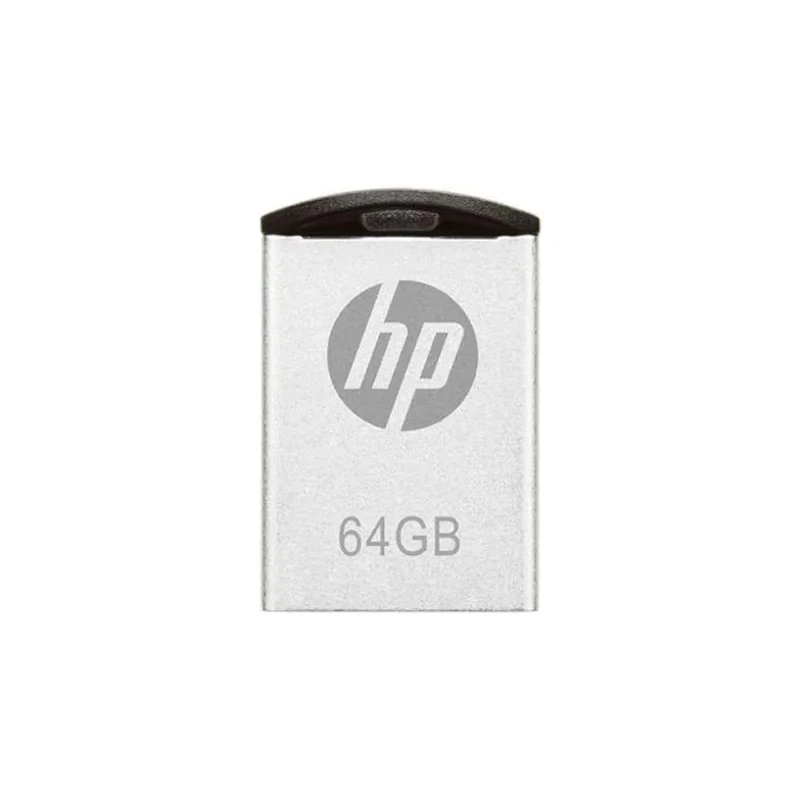 فلش مموری اچ‌پی مدل V222W ظرفیت 64 گیگابایت با بدنه فلزی مقاوم در برابر اثرانگشت و لک، مناسب انتقال فایل‌های حجیم و سازگار با ویندوز 7 تا 8.1
