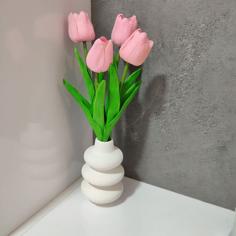 ست شمعدان و گلدان سنگی مدل فنری