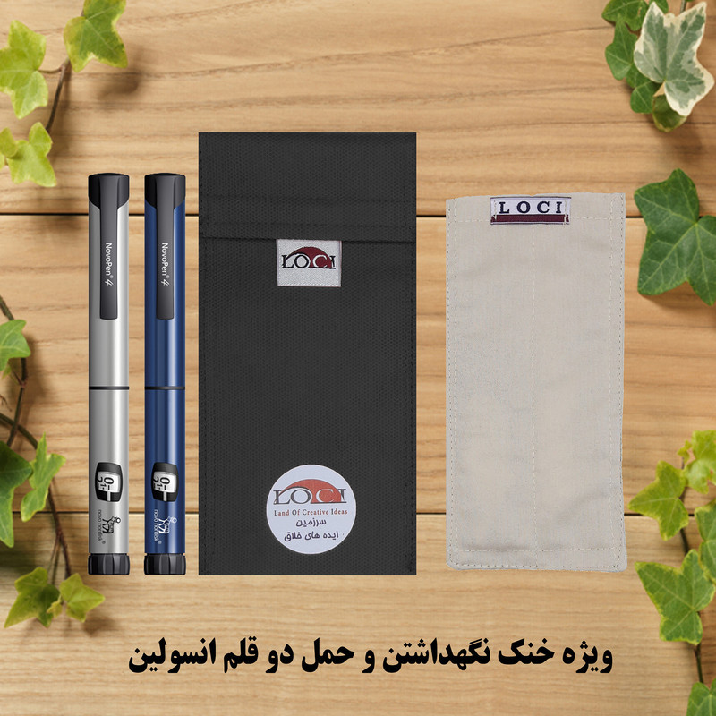 کیف خنک نگهدارنده انسولین لوک آی مدل 2 قلم کد 01 مجموعه 2 عددی