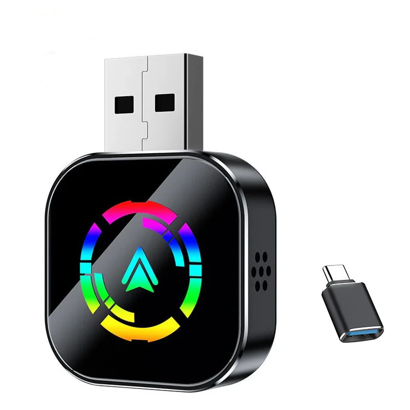 کارپلی و اندروید اتو مدل Wireless CarPlayAndroid Auto Q1AS به همراه مبدل USB به USB-C