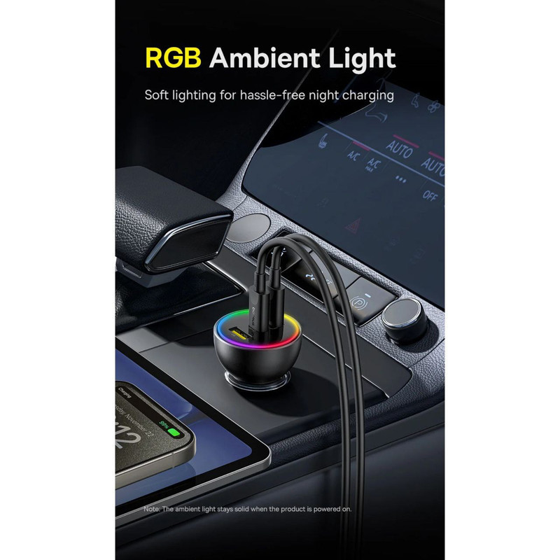 شارژر فندکی 152.5 وات بیسوس مدل BSCC-ZX-CCL به همراه کابل USB-C